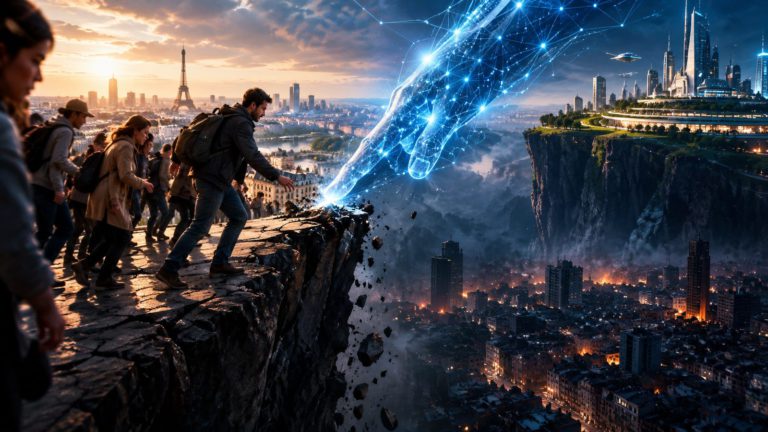 AI nemusí způsobit kolaps. Stačí, když nás postrčí přes hranu